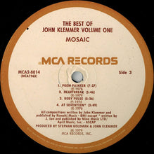 Charger l&#39;image dans la galerie, John Klemmer : Mosaic - The Best Of John Klemmer Volume One (2xLP, Comp)
