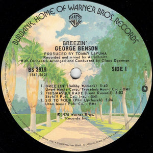 George Benson : Breezin' (LP, Album, RP, Jac)