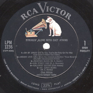 Chet Atkins : Stringin' Along With Chet Atkins (LP, Mono, Ind)