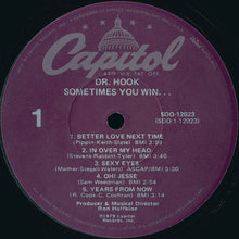 Load image into Gallery viewer, Dr. Hook : Sometimes You Win (LP, Album, Los)
