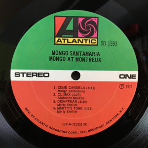 Mongo Santamaria : Mongo At Montreux (LP, Album, RI)
