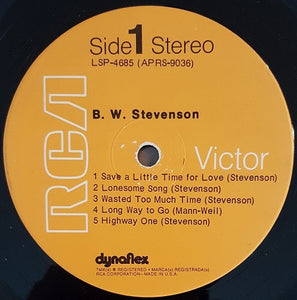 B. W. Stevenson* : B. W. Stevenson (LP, Album, Hol)
