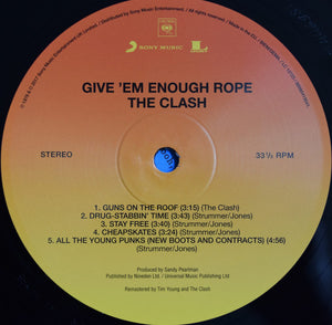 The Clash : Give 'Em Enough Rope (LP, Album, RE, RM, 180)