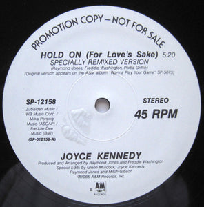 Joyce Kennedy : Hold On (For Love's Sake) (12", Promo)