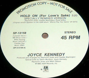 Joyce Kennedy : Hold On (For Love's Sake) (12", Promo)