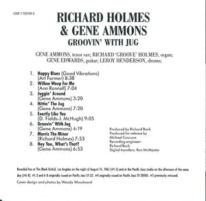 Richard Holmes* & Gene Ammons : Groovin' With Jug (CD, Comp, RE)