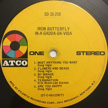 Laden Sie das Bild in den Galerie-Viewer, Iron Butterfly : In-A-Gadda-Da-Vida (LP, Album, M/Print, RP, Ter)
