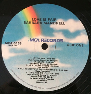 Barbara Mandrell : Love Is Fair (LP, Album, Glo)
