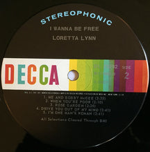 Laden Sie das Bild in den Galerie-Viewer, Loretta Lynn : I Wanna Be Free (LP, Album, Club)
