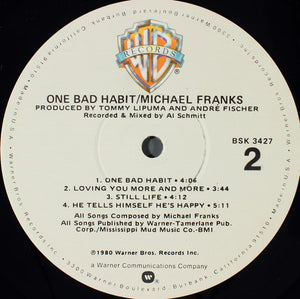 Michael Franks : One Bad Habit (LP, Album, Win)