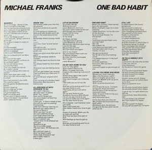 Michael Franks : One Bad Habit (LP, Album, Win)