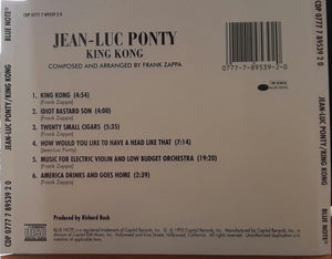 Jean-Luc Ponty : King Kong - Jean-Luc Ponty Plays The Music Of Frank Zappa (CD, Album, RE, EMI)