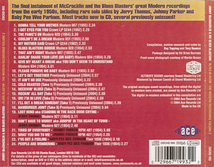 Jimmy McCracklin And His Blues Blasters : Blues Blastin': The Modern Recordings Vol 2  (CD, Comp)