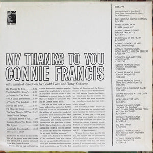 Connie Francis : My Thanks To You (LP, Album, RE, MGM)