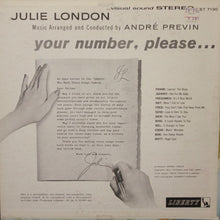 Laden Sie das Bild in den Galerie-Viewer, Julie London : Your Number Please... (LP, Album)
