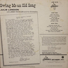 Laden Sie das Bild in den Galerie-Viewer, Julie London : Swing Me An Old Song (LP, Album, Mono)

