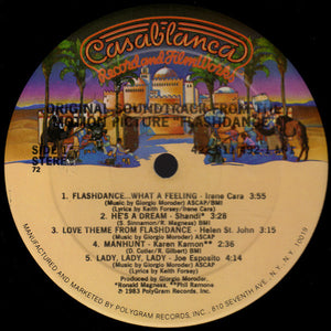 Various : Flashdance (Original Soundtrack From The Motion Picture) (LP, Album, 72,)