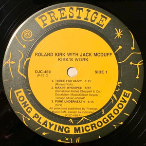 Roland Kirk With Jack McDuff* : Kirk's Work (LP, Album, RE, RM)