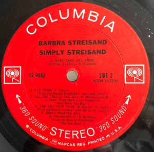 Barbra Streisand : Simply Streisand (LP, Album, San)