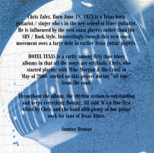 Charger l&#39;image dans la galerie, Chris Zalez : Hotel Texas (CD, Album)
