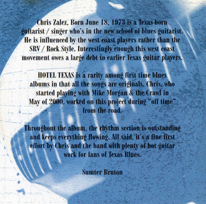 Chris Zalez : Hotel Texas (CD, Album)