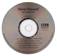 Charger l&#39;image dans la galerie, Marie Osmond : All In Love (CD, Album, RE)
