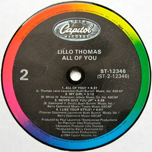 Lillo Thomas : All Of You (LP, Album, Jac)