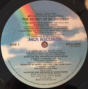 Various : The Secret Of My Success - Music From The Motion Picture Soundtrack (LP, Comp)