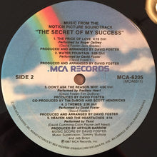 Laden Sie das Bild in den Galerie-Viewer, Various : The Secret Of My Success - Music From The Motion Picture Soundtrack (LP, Comp)
