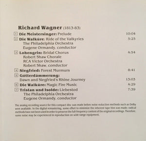 Eugene Ormandy, The Philadelphia Orchestra, The Robert Shaw Chorale, RCA Victor Symphony Orchestra, Robert Shaw, Richard Wagner : The Best Of Wagner (CD, Comp, RM, RP)