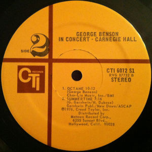 George Benson Guest Hubert Laws : In Concert - Carnegie Hall (LP, Album, Ter)