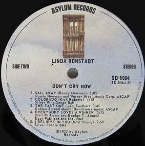 Linda Ronstadt : Don't Cry Now (LP, Album, San)