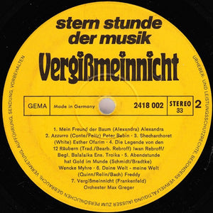 Various : Vergißmeinnicht - Stern-Stunde Der Musik (LP, Comp)