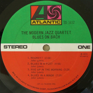 The Modern Jazz Quartet : Blues On Bach (LP, Album, PR )