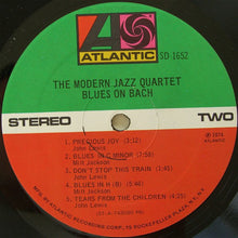 Laden Sie das Bild in den Galerie-Viewer, The Modern Jazz Quartet : Blues On Bach (LP, Album, PR )

