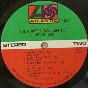 The Modern Jazz Quartet : Blues On Bach (LP, Album, PR )