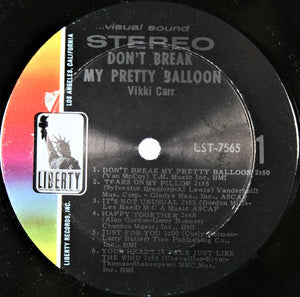 Vikki Carr : Don't Break My Pretty Balloon (LP, Album, Ind)
