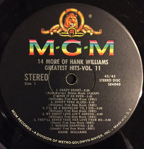 Hank Williams : 14 More Of Hank Williams' Greatest Hits Vol. II (LP, Comp)