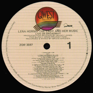 Lena Horne : Lena Horne: The Lady And Her Music (Live On Broadway) (2xLP, Album, Jac)