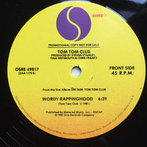 Tom Tom Club : Wordy Rappinghood (12", Promo)
