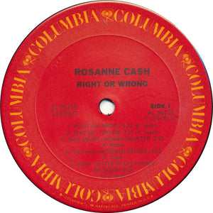 Rosanne Cash : Right Or Wrong (LP, Album)