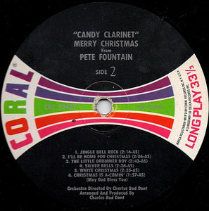 Pete Fountain : "Candy Clarinet" Merry Christmas From Pete Fountain (LP, Album, Mono, Glo)