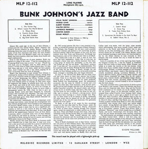 Bunk Johnson And His New Orleans Jazz Band* : Bunk Johnson's Jazz Band (LP, Album, RE)