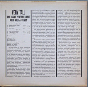 The Oscar Peterson Trio With Milt Jackson : Very Tall (LP, Album, Gat)