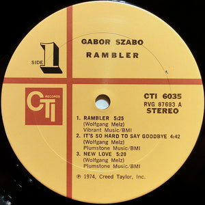 Gabor Szabo : Rambler (LP, Album, Gat)