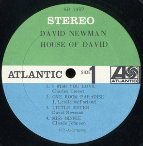 David Newman* : House Of David (LP, Album)