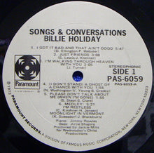 Laden Sie das Bild in den Galerie-Viewer, Billie Holiday : Songs &amp; Conversations (LP)
