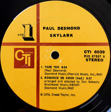 Charger l&#39;image dans la galerie, Paul Desmond Featuring Gabor Szabo : Skylark (LP, Album, gat)
