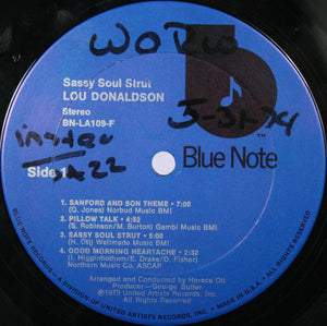 Lou Donaldson : Sassy Soul Strut (LP, Album)