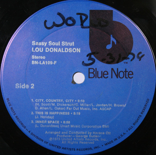 Buy Lou Donaldson : Sassy Soul Strut (LP, Album) Online for a